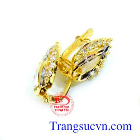 Hoa tai nữ vàng đẹp bông tai món quà yêu thương cho phái nữ., khách hàng ưa chuộng khi sử dụng sản phẩm là món quà ý nghĩa dành cho phái đẹp