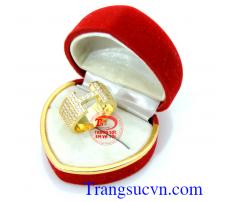 Nhẫn nam vàng tây 10k bền đẹp, sang trọng, chế tác theo yêu cầu