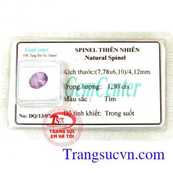 spinel thiên nhiên tím trong suốt