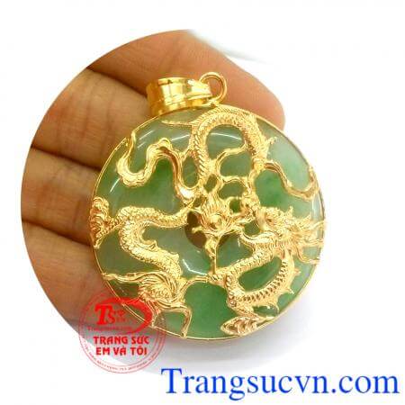 Mặt ngọc rồng vàng may mắn