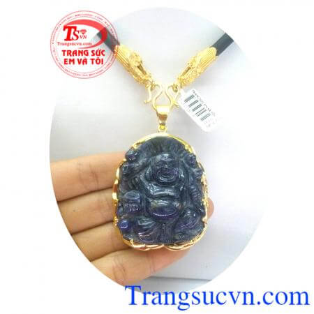 Bộ mặt phật đá quý sapphir may mắn