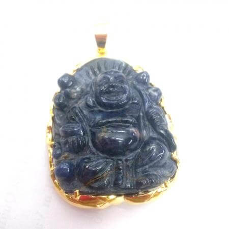 Bộ mặt phật đá quý sapphir may mắn