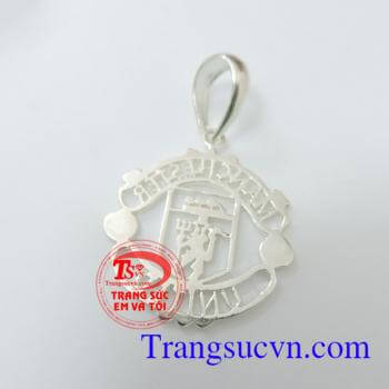 Mặt huy hiệu Manchester United bạc nam