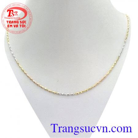 Dây chuyền vàng Ý 18k bền sáng dành cho nữ,dây chuyền vàng đẹp,dây chuyền 18k,vàng tây,dây chuyền nữ Ý 18k sáng,bền đẹp,Trang Sức Em Và Tôi Uy tín nhiều năm