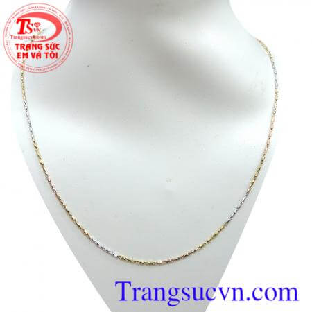 Dây chuyền vàng Ý 18k bền sáng dành cho nữ,dây chuyền vàng đẹp,dây chuyền 18k,vàng tây,dây chuyền nữ Ý 18k sáng,bền đẹp,Trang Sức Em Và Tôi Uy tín nhiều năm