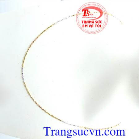Dây chuyền vàng Ý 18k bền sáng dành cho nữ,dây chuyền vàng đẹp,dây chuyền 18k,vàng tây,dây chuyền nữ Ý 18k sáng,bền đẹp,Trang Sức Em Và Tôi Uy tín nhiều năm