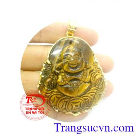 Mặt phật vàng mâu đất mệnh kim và Thổ đá mắt hổ thiên nhiên,vàng tây 14k 58,5% đảm bảo chất lượng uy tín,sản phẩm hợp mệnh,may mắn tiền tài,chất lượng,uy tín