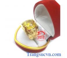 Nhẫn nam thạch anh vàng tươi hộ mệnh kim,nhẫn nam mệnh kim,nhẫn nam vàng,nhẫn nam vàng 18k,chiếc nhẫn doanh nhân hợp thời trang, Uy tín chất lượng,Khách hàng ưa chuộng