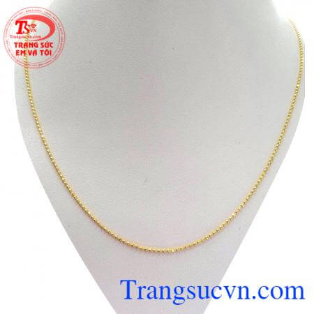 Dây chuyền bi vàng tây
