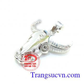 Mặt dây tuổi sửu bạc