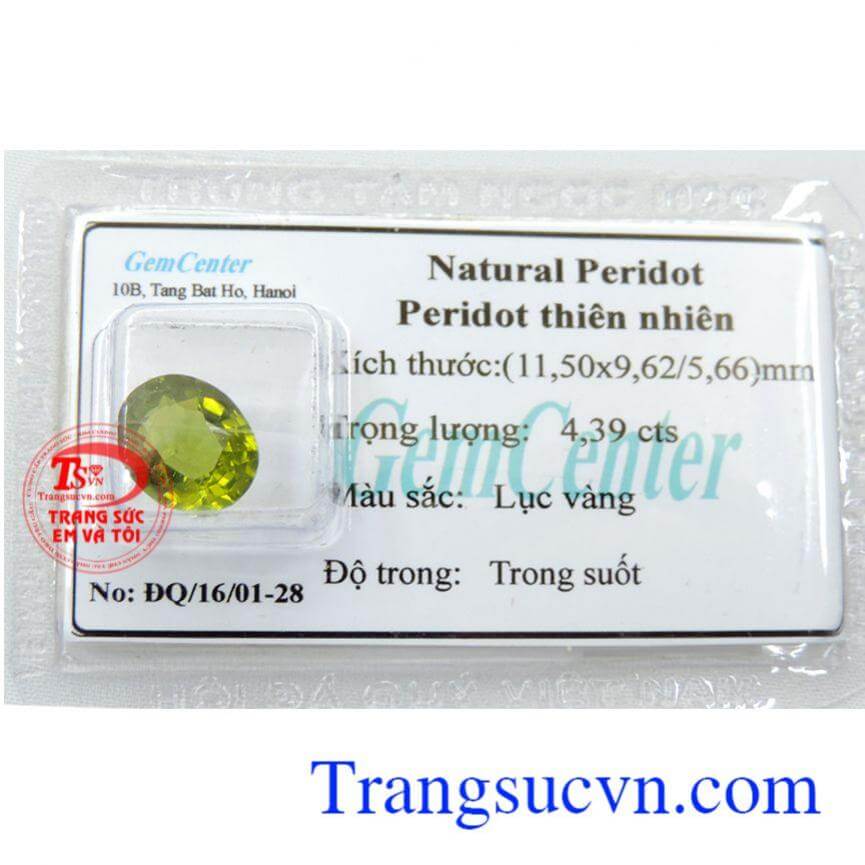 Peridot lục vàng thiên nhiên