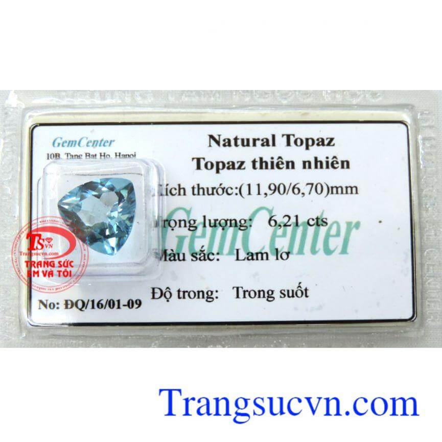 Topaz thiên nhiên màu lam đẹp
