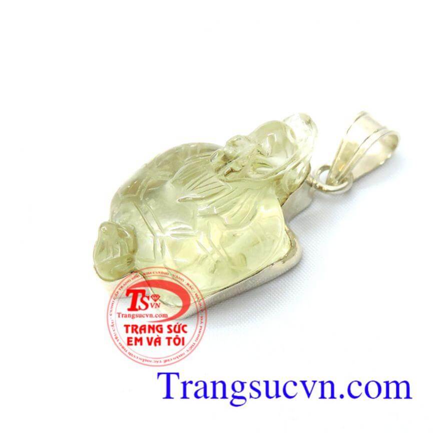 Mặt rùa vàng thạch anh trong suốt