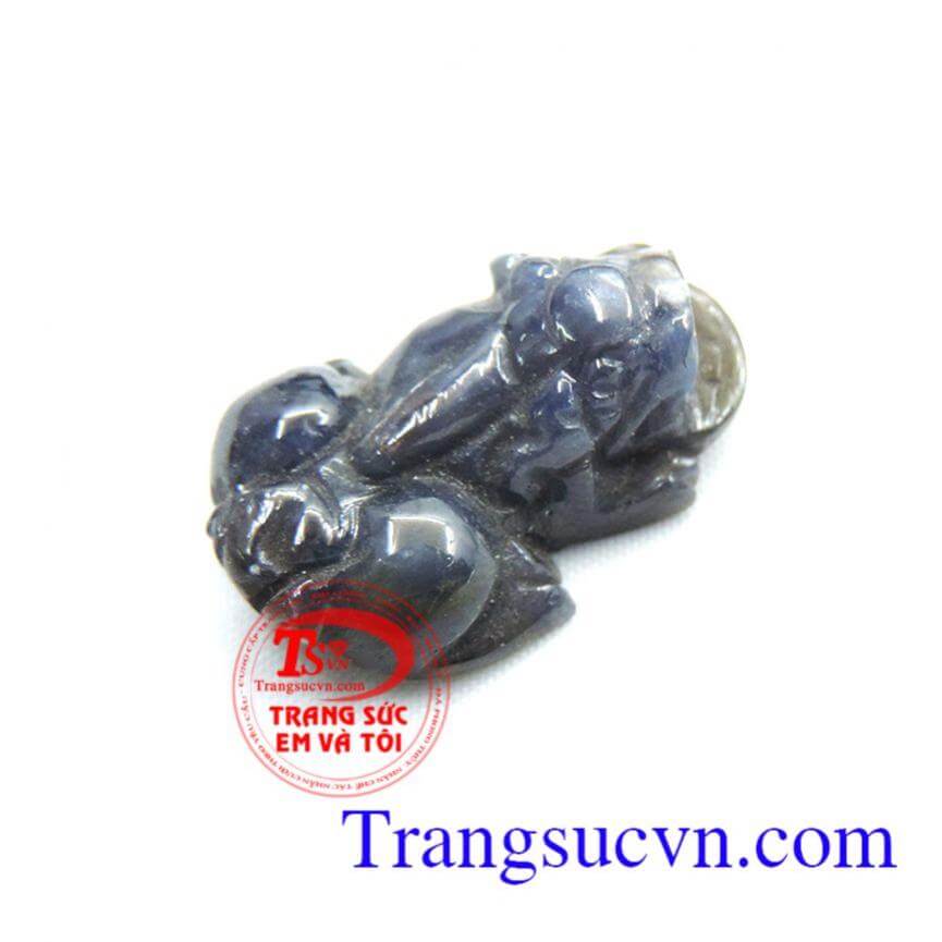 Tỳ hưu đá quý saphir lam