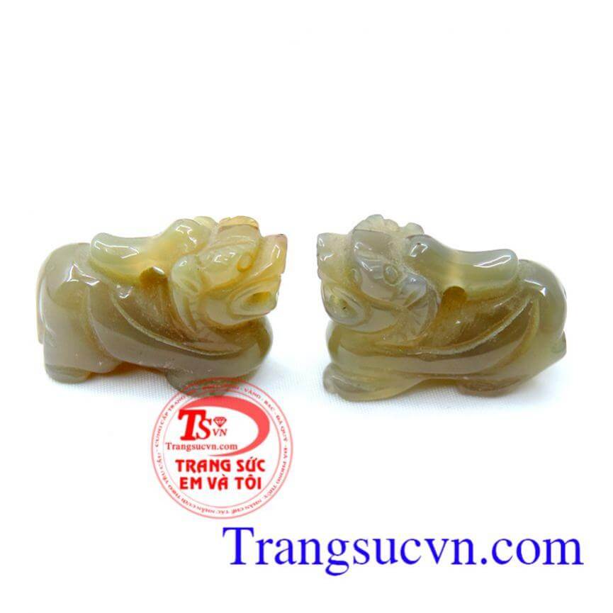 Cặp mã não tỳ hưu đẹp 