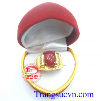 Nhẫn đá quý ruby sao