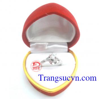Nhẫn nữ vàng trắng 18k