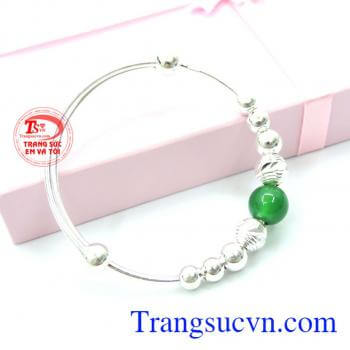 Lắc trẻ em đá xanh bạc tránh gió,cảm, đá hộ mệnh, cam kết chất lượng trang sức bạc 925 lắc tay bạc trẻ em ngộ nhĩnh, dễ thương. Lắc bạc cho bé với nhiều mẫu mã, kiểu dáng mà bé yêu thích.