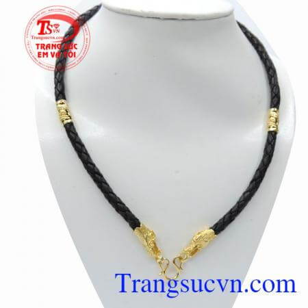 Dây da bọc vàng 10k sang trọng,Dây da bọc vàng 10k sang trọng phù hợp đeo manh,vuôt,móng hổ,mặt dây chuyền vàng,bọc mặt đá quý,chất lượng dây da vàng đảm bảo uy tín