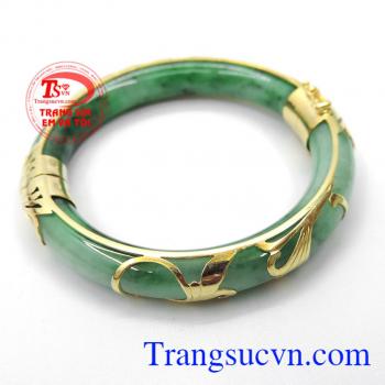 Vòng jadeite bọc vàng đẹp