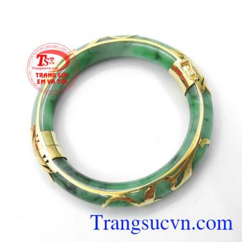 Vòng cẩm thạch bọc vàng