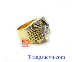 Nhẫn nam vàng mặt đá