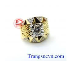Nhẫn nam vàng mặt đá