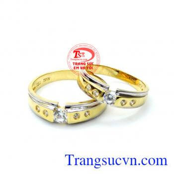 Nhẫn cưới vàng 18k