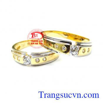 Nhẫn cưới vàng 18k