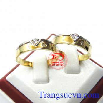 Nhẫn cưới vàng 18k