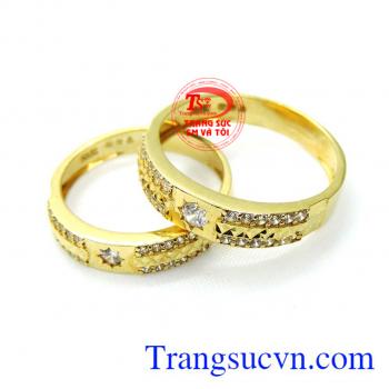 Thiết kế nhẫn cưới theo yêu cầu, nhẫn cưới đẹp vàng 18k