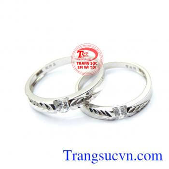 Nhẫn cưới đẹp, sang trọng vàng 750 uy tín
