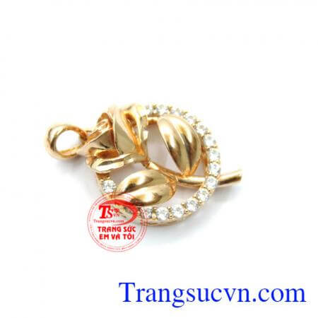 Mặt hoa hồng 18k Italy