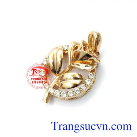 Mặt hoa hồng 18k Italy