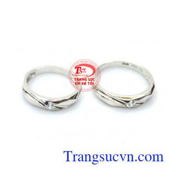 Cặp nhẫn cưới Italy 18k