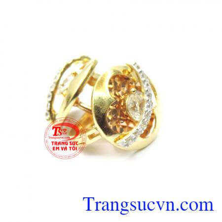 Hoa tai nữ vàng 18k Ý