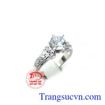 Nhẫn nữ vàng trắng 18k