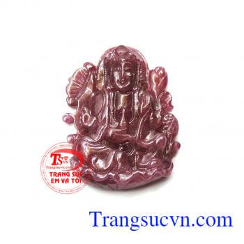 Phật quan âm ruby thiên nhiên 45Ct