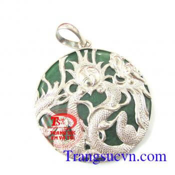 Mặt ngọc cẩm thạch bọc bạc