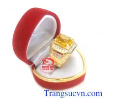 Nhẫn nam mệnh kim đẳng cấp sản phẩm tinh tế dành cho phái mạnh,nhân nam mệnh kim,nhẫn nam vàng tây,nhẫn nam đẹp,thạch anh vàng.