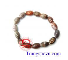 Chuỗi canxedon dẹt nâu đỏ xinh