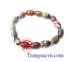 Chuỗi canxedon dẹt nâu đỏ xinh