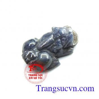 Tỳ hưu đá quý saphir lam