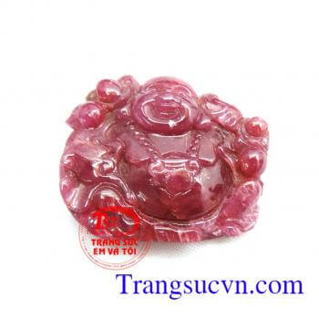 Phật di lặc bình an ruby đẹp
