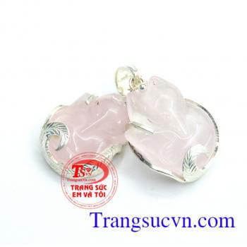 Mặt hồ ly thạch anh hồng