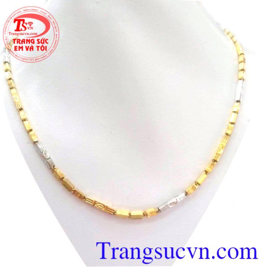 Dây chuyền vàng hai màu