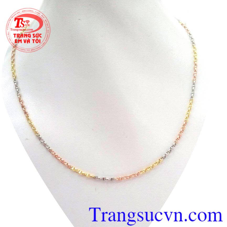 Dây chuyền vàng 18k Italy 3 màu