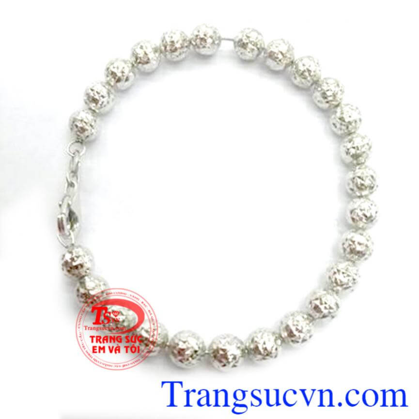 Lắc tay nữ vàng trắng 18k Italy