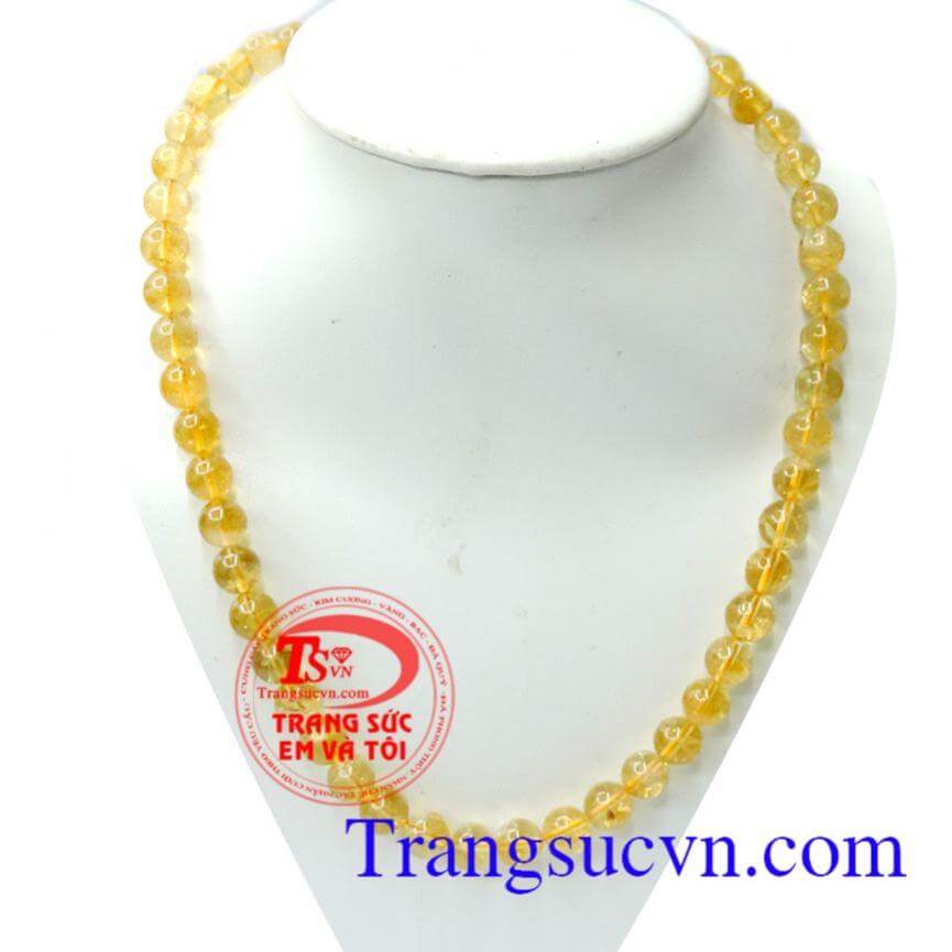 Chuỗi cổ mệnh thổ, kim thạch anh vàng