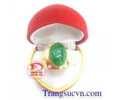 Nhẫn vàng đá mệnh Hỏa+Mộc